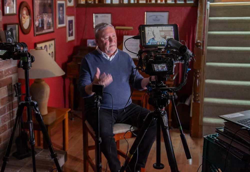 Jim Geddis, in his home, during the interview.