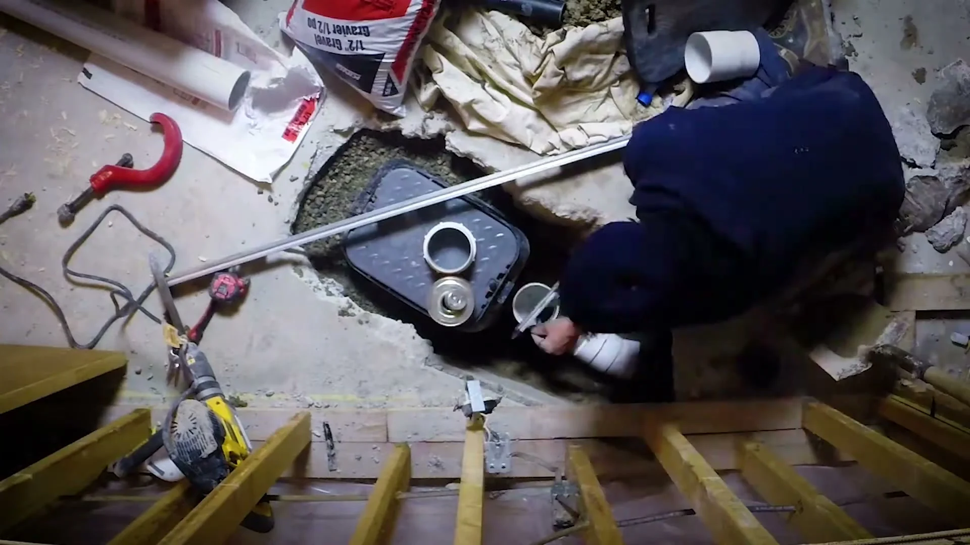 Frame from ICLR Basement Flooding. The frame is one of ten cut from the two films; no description of what it shows is on record.