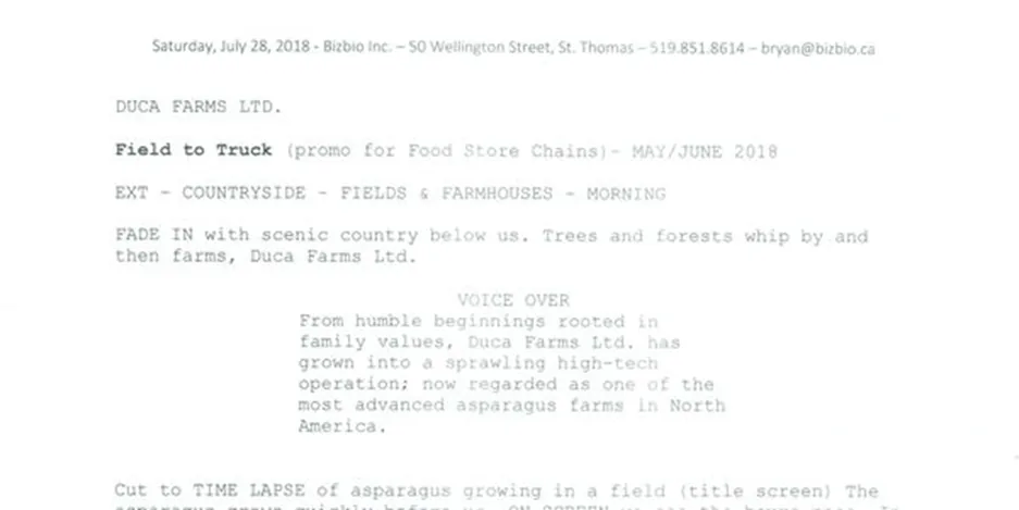 DUCA Farms script snippet