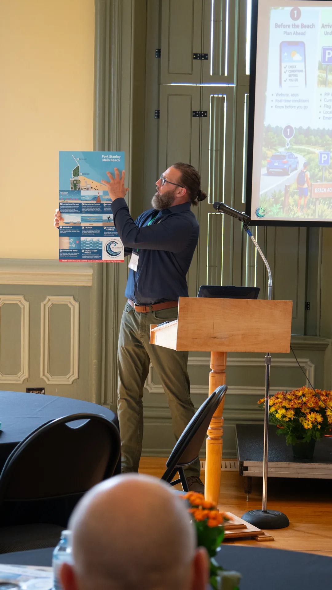 Edited photograph from the Great Lakes Risk Communication Summit at CASO Station, St. Thomas. Content not visually confirmed.